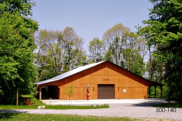 post frame storage building