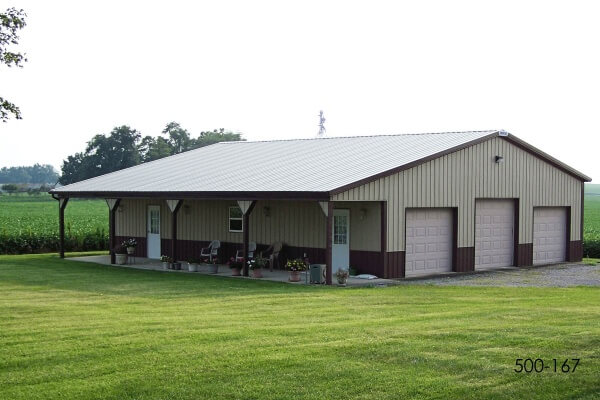 post frame storage building hobby shop