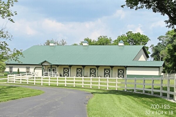 horse barn with stalls