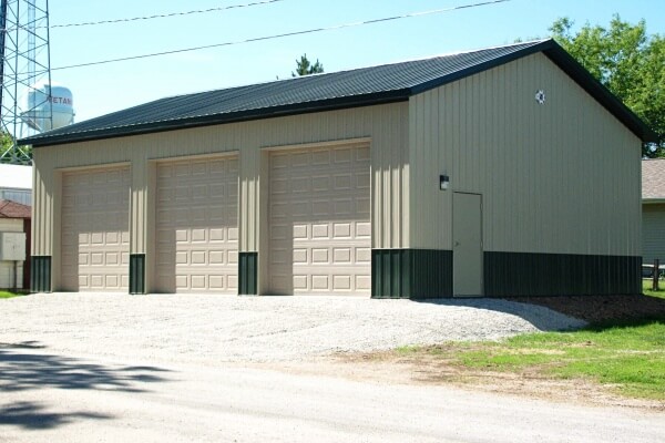 post frame commercial truck storage